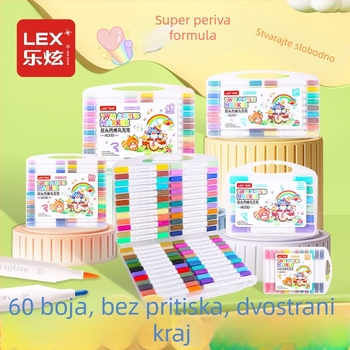 Lexuan dvostrani akrilni marker za djecu – set za umjetnost i grafite