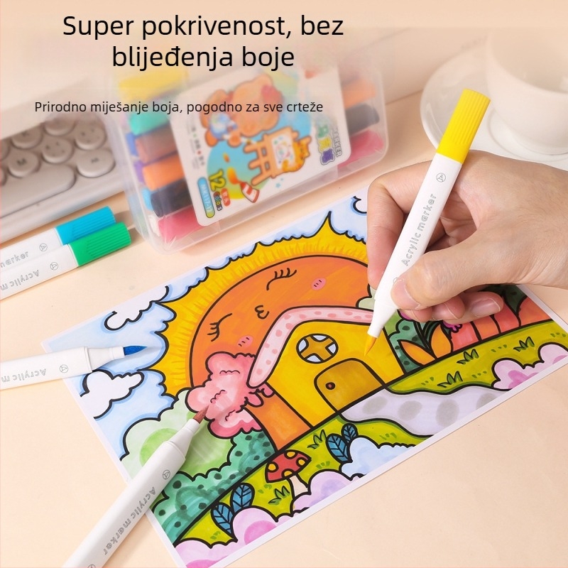 Lexuan dvostrani akrilni marker za djecu – set za umjetnost i grafite