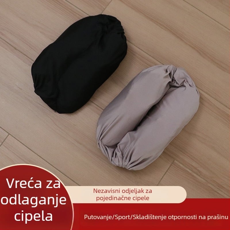 Navlake za cipele i torbica za prašinu, dojam mliječne svile, izuzetno mekan poliester, moderni minimalistički stil, komplet od 500 komada za putovanja, pogodno za sportske tenisice i kožne cipele