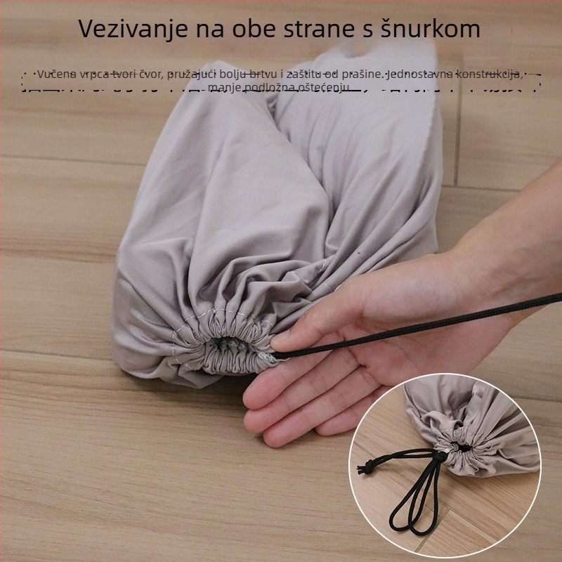 Navlake za cipele i torbica za prašinu, dojam mliječne svile, izuzetno mekan poliester, moderni minimalistički stil, komplet od 500 komada za putovanja, pogodno za sportske tenisice i kožne cipele