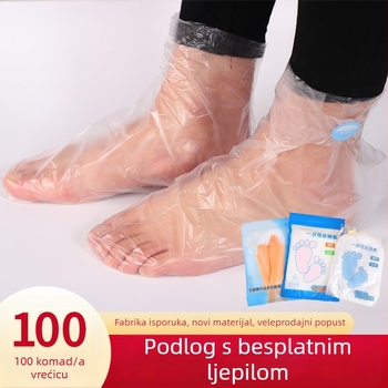 Jednokratna PE maska za stopala, eksfolirajuća njega stopala, vodootporna, prozirna