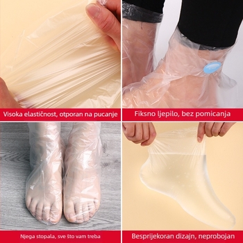 Jednokratna PE maska za stopala, eksfolirajuća njega stopala, vodootporna, prozirna
