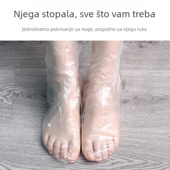 Jednokratna PE maska za stopala, eksfolirajuća njega stopala, vodootporna, prozirna