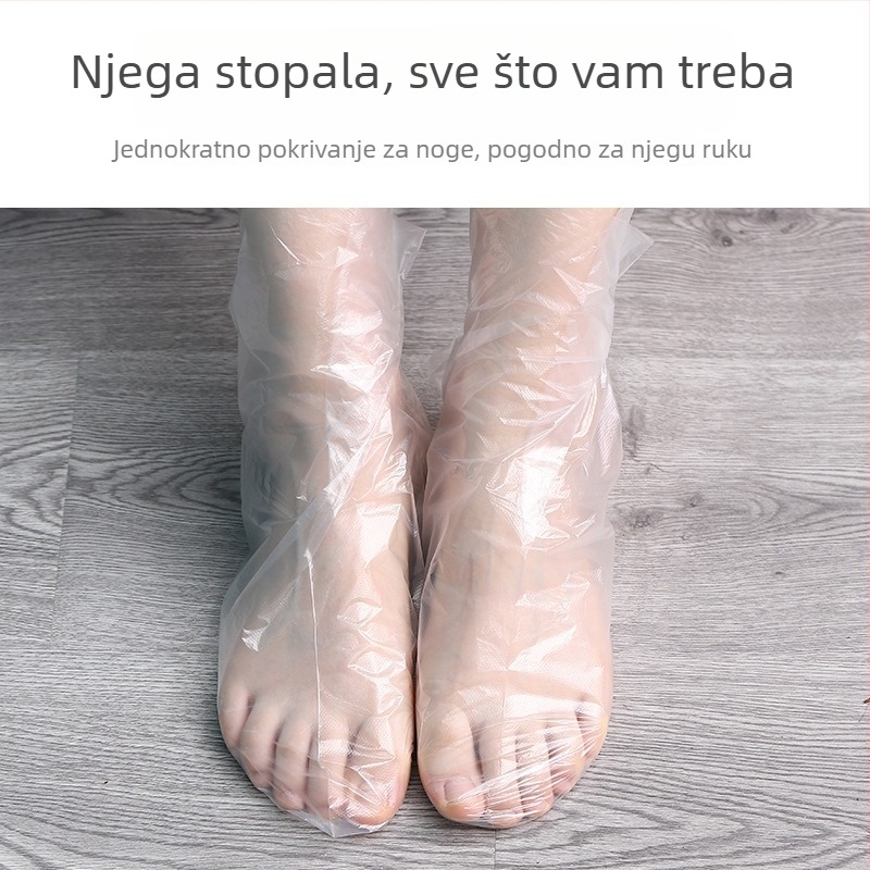 Jednokratna PE maska za stopala, eksfolirajuća njega stopala, vodootporna, prozirna