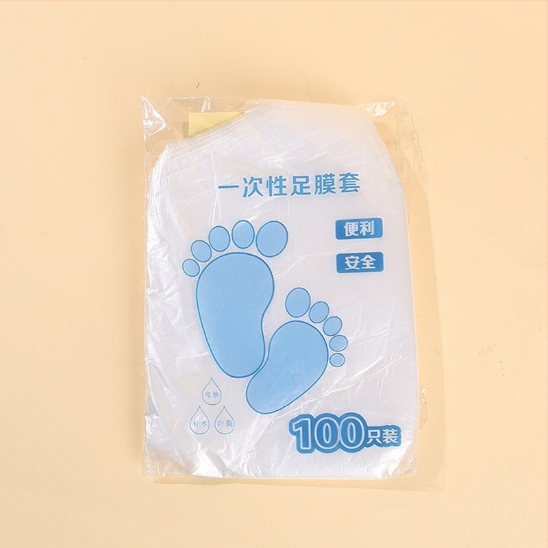 Jednokratna PE maska za stopala, eksfolirajuća njega stopala, vodootporna, prozirna