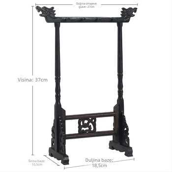 Držač za olovke od drvenog drveta s glavom zmaja, za kaligrafiju, 12/14/16‑pin, Set Četiri Blaga Studija, prilagodljiv