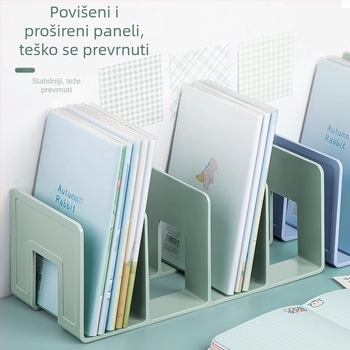 Plastični uspravni držač datoteka s četiri pretinca za ured