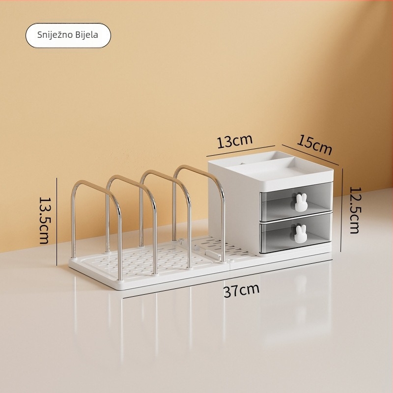 Stolni organizator i držač knjiga, plastika, modeli JW2130/JW2150, neto težina 430 g, pakiranje: samostalni karton
