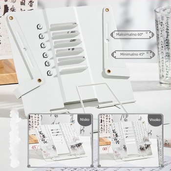 Metalni stalak za čitanje knjiga s teleskopskim podešavanjem i naslonom, model KBX-6229, marka Kappa bear, materijal: metal