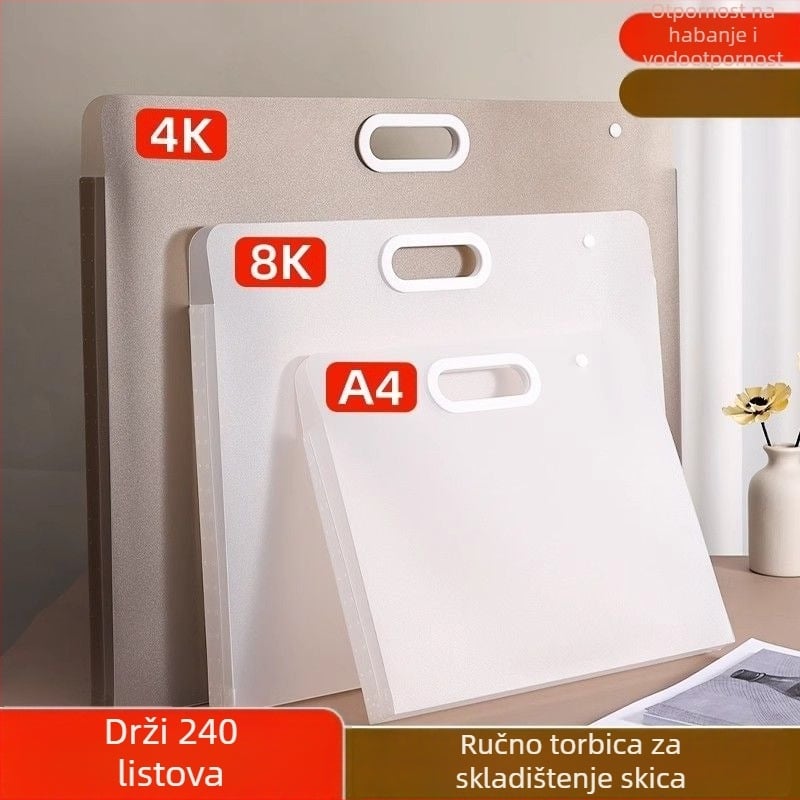 Plastični portfelj za skice s 240 stranica, prenosni folder za crtanje – Looking for a bear