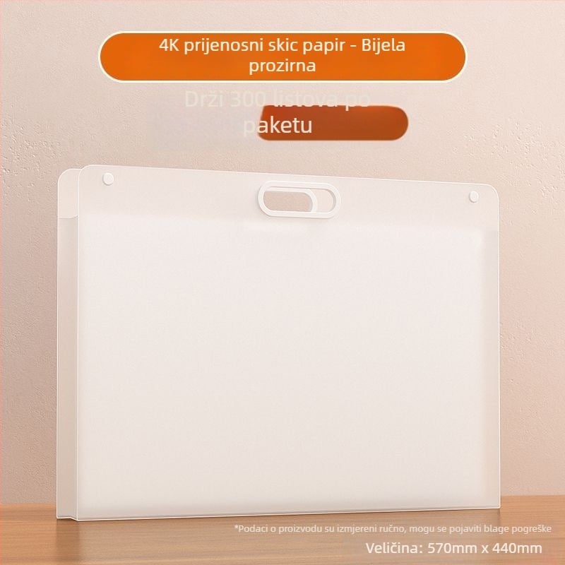 Plastični portfelj za skice s 240 stranica, prenosni folder za crtanje – Looking for a bear