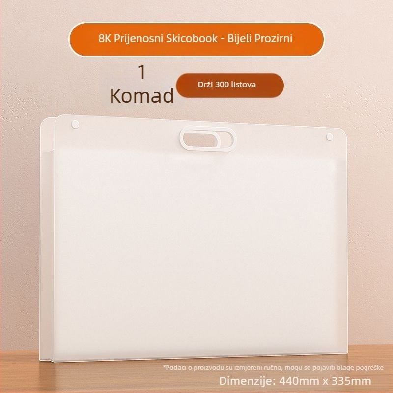 Plastični portfelj za skice s 240 stranica, prenosni folder za crtanje – Looking for a bear