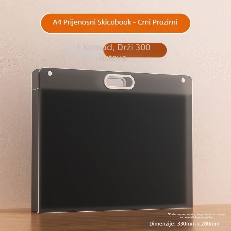 Plastični portfelj za skice s 240 stranica, prenosni folder za crtanje – Looking for a bear