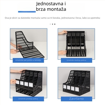 Regal za dokumente 9848, četiri razine, PP materijal, stolni organizator