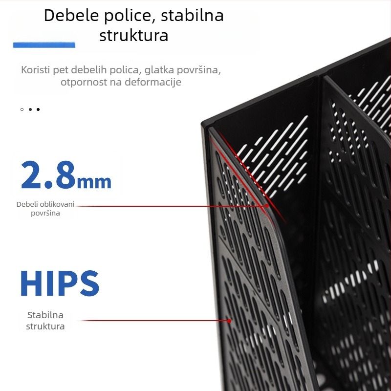 Regal za dokumente 9848, četiri razine, PP materijal, stolni organizator