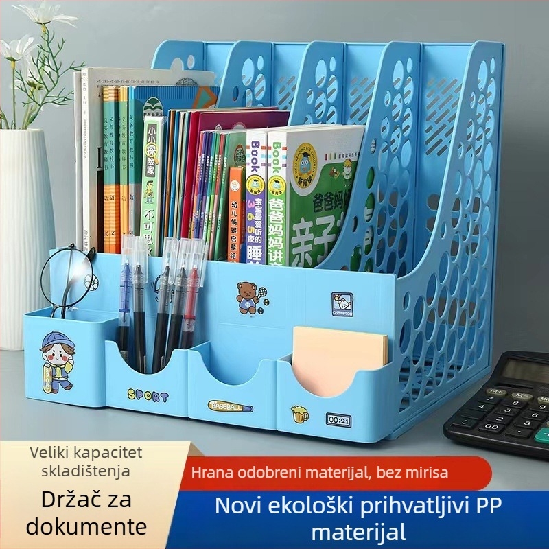 Police za dokumente za ured, 4 razine, model 8816, PP materijal