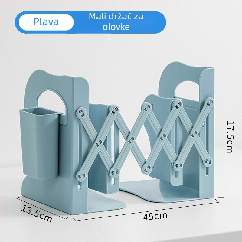 Stalak za knjige na stolu DP2409, plastični, sklopivi i proširivi, neto težina 410 g