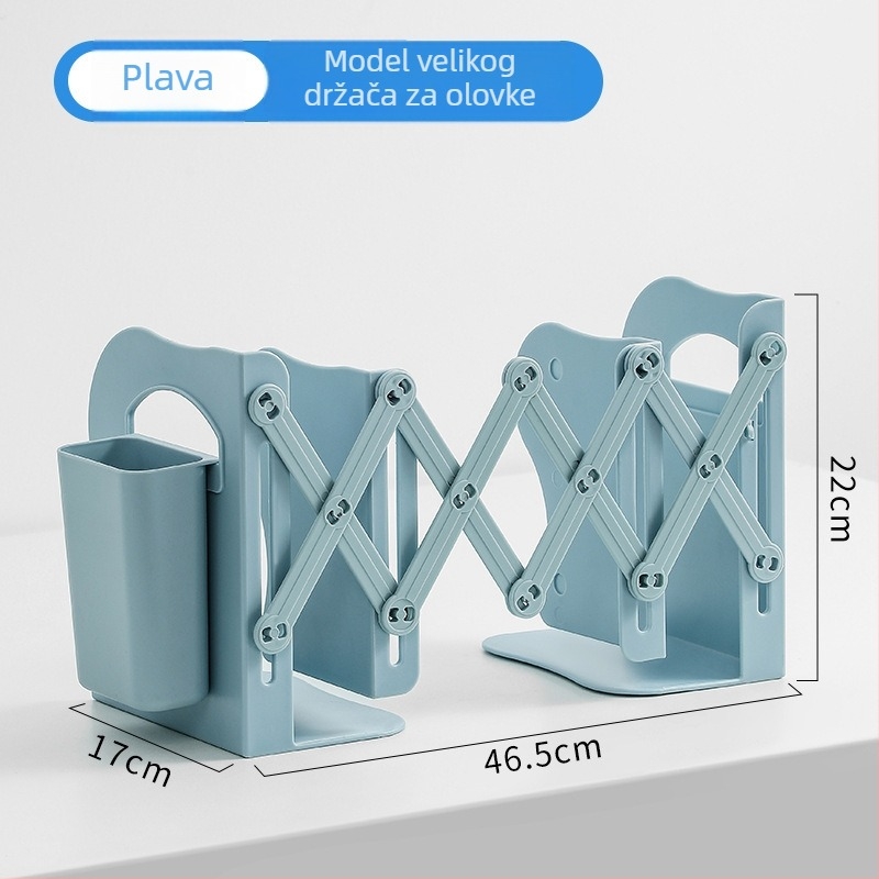 Stalak za knjige na stolu DP2409, plastični, sklopivi i proširivi, neto težina 410 g