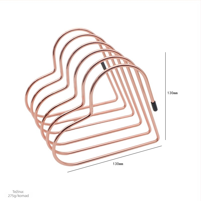 Sklopiva metalna držač za knjige u obliku srca, stolni kompaktni organizator za knjige i časopise, model Shrink Book Stand