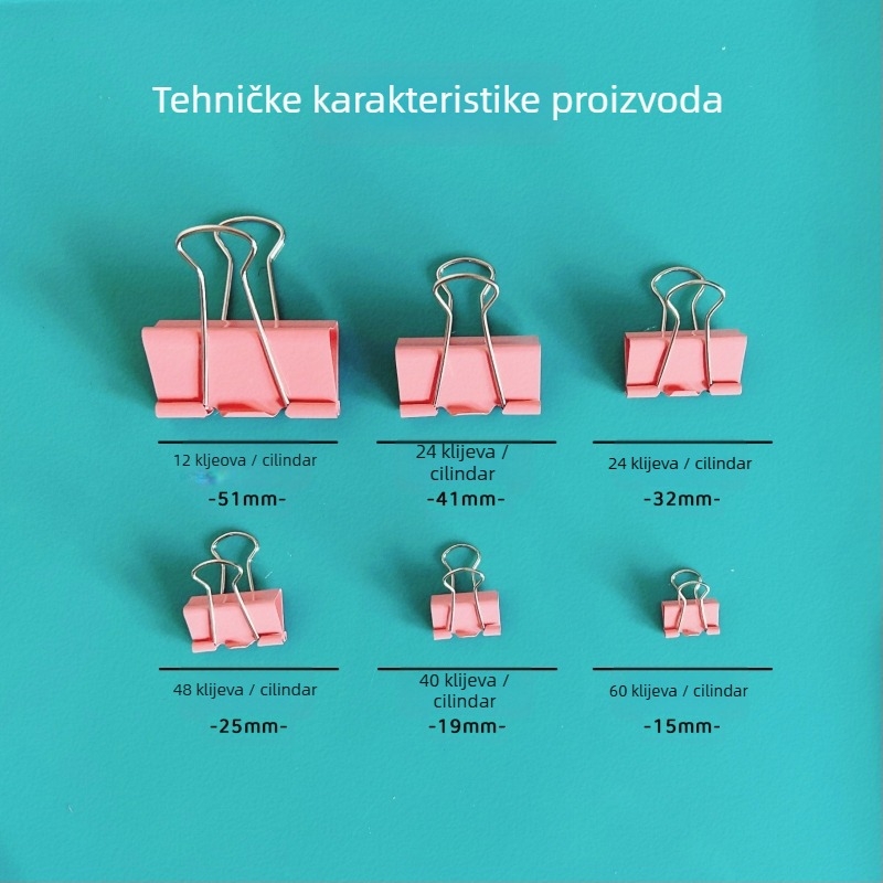 Metalni držač za dokumente s dovetail klipom i dugim repom (Marka Warehouse; Materijal Metal; Tip proizvoda: držač za dokumente)