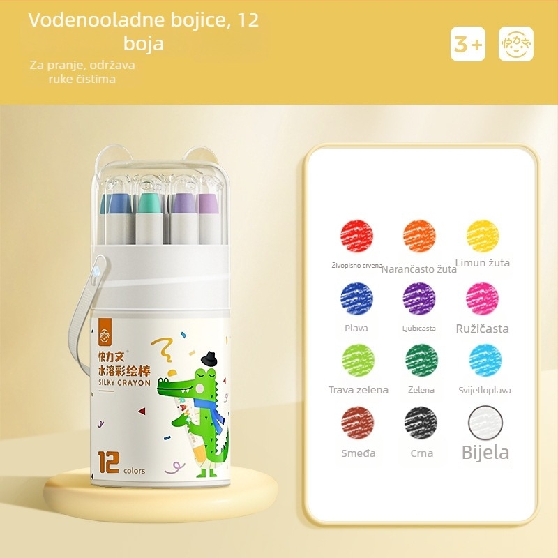 Dječji perivi štapić za bojanje, Kuai Liwen, okrugli kućište, plastično kućište, izbrisiv, model: Washable paint stick, serija: Dječje bojice