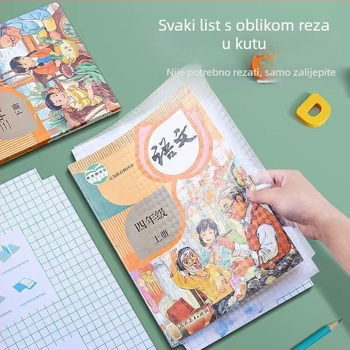Debeli prozirni samoljepljivi zaštitni omot za knjige s matiranim dijamantnim uzorkom, vodootporna zaštitna navlaka za udžbenike
