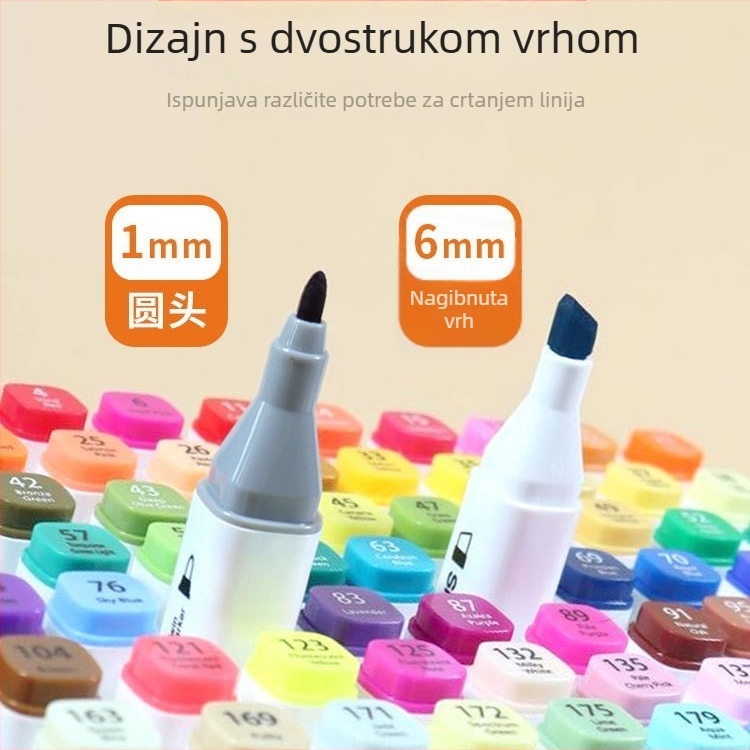 Male Lion marker s dvostrukim vrhom, tinta na bazi ulja i akvarela, napunjiv, za djecu i ručnu animaciju