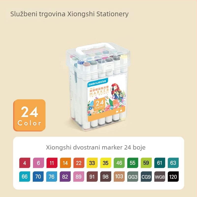 Male Lion marker s dvostrukim vrhom, tinta na bazi ulja i akvarela, napunjiv, za djecu i ručnu animaciju