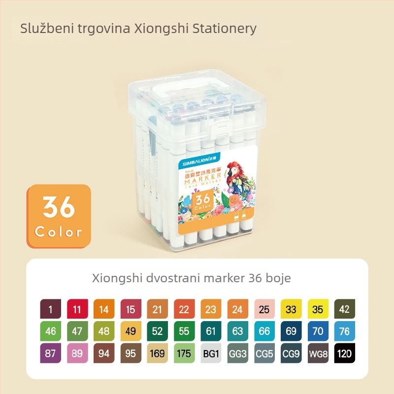 Male Lion marker s dvostrukim vrhom, tinta na bazi ulja i akvarela, napunjiv, za djecu i ručnu animaciju