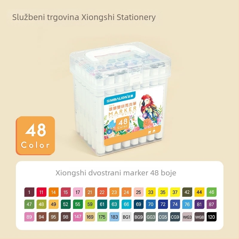 Male Lion marker s dvostrukim vrhom, tinta na bazi ulja i akvarela, napunjiv, za djecu i ručnu animaciju