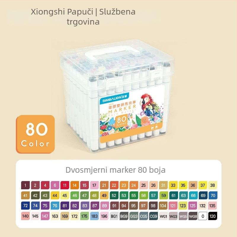 Male Lion marker s dvostrukim vrhom, tinta na bazi ulja i akvarela, napunjiv, za djecu i ručnu animaciju