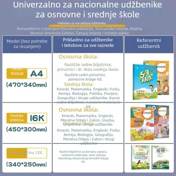 Prozirna samoljepljiva folija za korice knjige s protukliznom zaštitom, marka M&G Morning Light