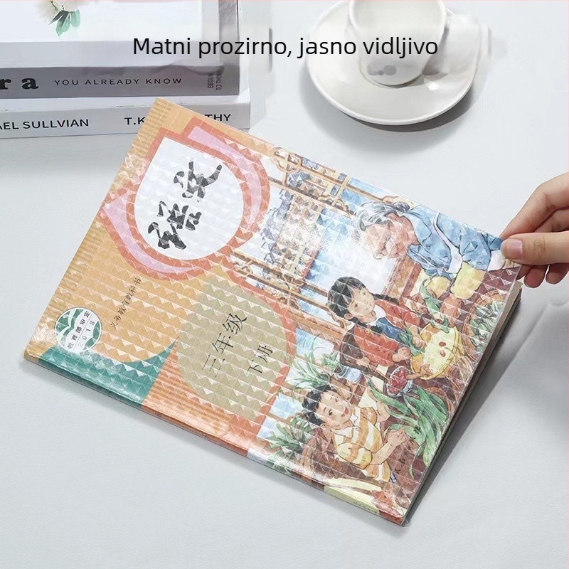 Samozalijepni zaštitnik za udžbenike, ekološki CPP materijal, mat završetak ili proziran završetak, zaštita udžbenika