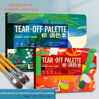 Papir paleta za miješanje pigmenata – dvostrana, lako se trga, jednokratna, za studente umjetnosti