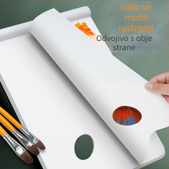 Papir paleta za miješanje pigmenata – dvostrana, lako se trga, jednokratna, za studente umjetnosti