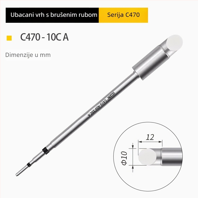 Bozan 470 serija – Vrh za lemilo s grijaćim jezgram; oblici: horseshoe, round, pointed, flat – Visoka snaga, univerzalno