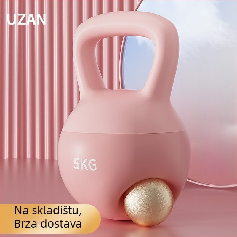 Meka kettlebell s gumom – PVC tijelo, kućna fitness oprema, prijenosno za jogu