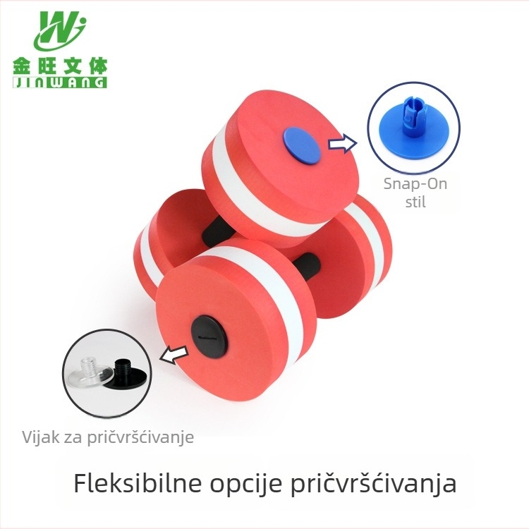 Dumbeli za vodu EVA – Jinwang Style, rehabilitacijska fitness oprema za plivanje (Materijal: EVA; Marka: Jinwang Style; Porijeklo: Dongguan, Guangdong)