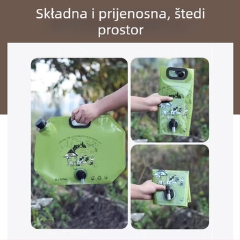 Vanjska sklopiva vreća za vodu, 8 L kapacitet, PE/TPE materijal, jednostavan stil, za kampiranje