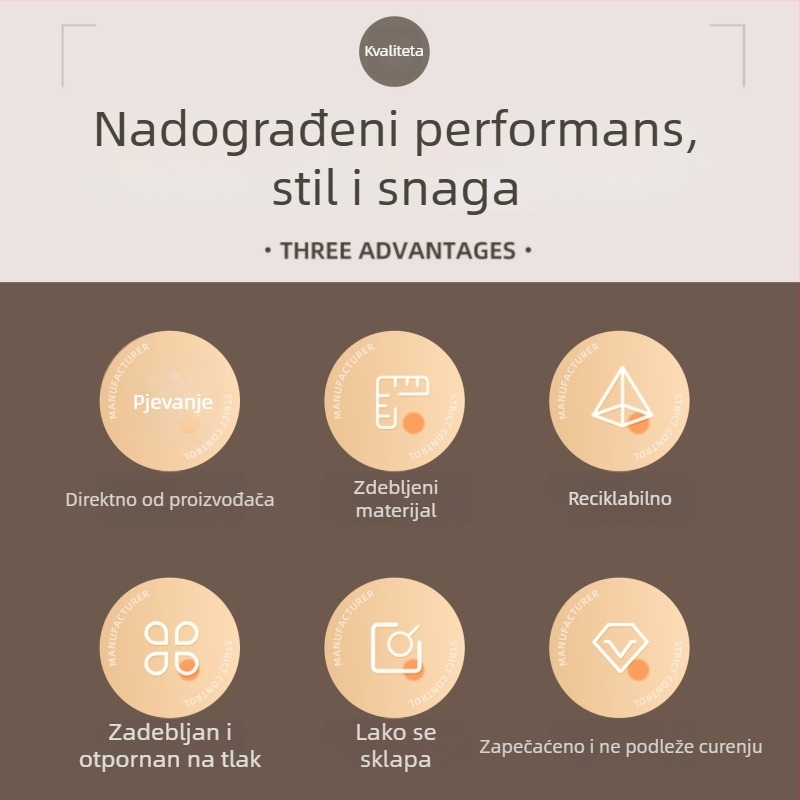 Vanjska sklopiva vreća za vodu, 8 L kapacitet, PE/TPE materijal, jednostavan stil, za kampiranje