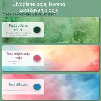 Weizhuang Akvarelni set za nokte s perlastim pigmentom – čvrsti set za crtanje, u kutiji, alati za crtanje