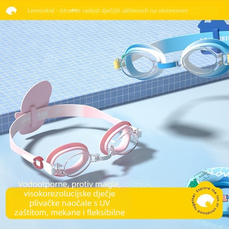 Lemon Baby dječje plivačke naočale, vodootporne, anti-fog, HD PC leće