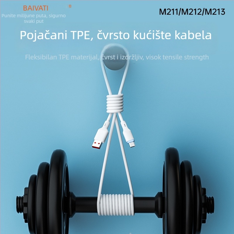 Kabel za podatke s brzim punjenjem i Lightning, Micro-USB, Type-C - do 6A, kompatibilan s QC protokolom, 3C certifikat 2025260907000010