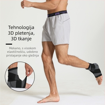 Prozračna pletena gležnja ortoza s remenom za trčanje, fitness i planinarenje – podrška gležnju od spandexa