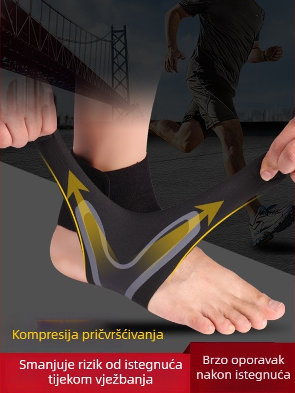 Gležan štitnik za sport – protiv uganuća, podrška oporavku, poliestersko vlakno, za nogomet