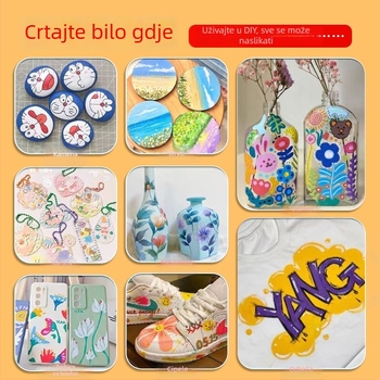 Good Li akrilni marker, 60 dopunjivih boja, akvarelni stil, za graffiti i DIY crtanje