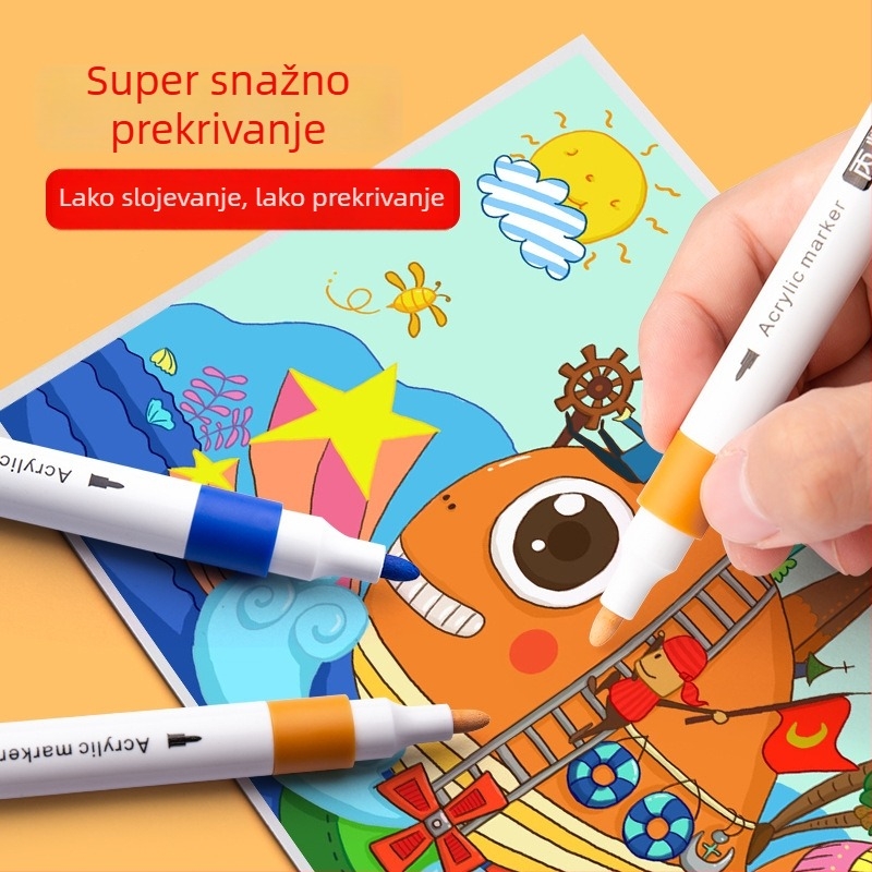 Good Li akrilni marker, 60 dopunjivih boja, akvarelni stil, za graffiti i DIY crtanje