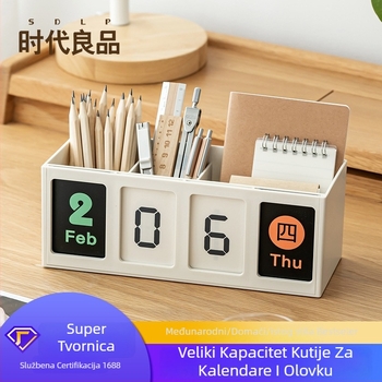 Desktop kalendar i držač olovke s podsjetnikom odbrojavanja, model SD-2598; materijal: plastika; oblik: kvadratni; tisak logotipa: da; prilagodba: da