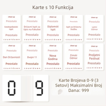 Desktop kalendar i držač olovke s podsjetnikom odbrojavanja, model SD-2598; materijal: plastika; oblik: kvadratni; tisak logotipa: da; prilagodba: da