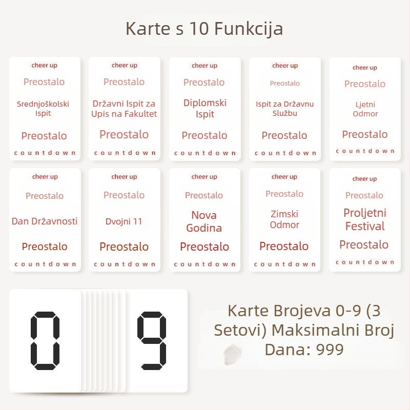 Desktop kalendar i držač olovke s podsjetnikom odbrojavanja, model SD-2598; materijal: plastika; oblik: kvadratni; tisak logotipa: da; prilagodba: da